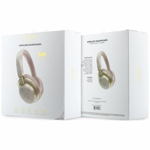 Juhtmevabad kõrvaklapid Guess ENC 4G Gold Script Metal, roosad