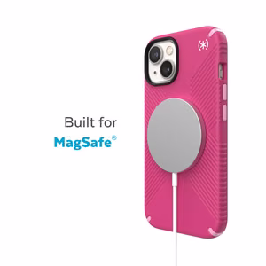 Speck Presidio2 Grip MagSafe ümbris seadmele iPhone 14 Plus, libisemiskindla haardega, Digital Pink / Blossom Pink / White värvikombinatsioon