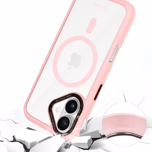 Liavec Hybrid Magsafe Clear Ümbris jaoks Iphone 16 light roosa