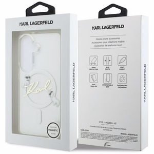 Karl Lagerfeld IML KC Script MagSafe Ümbris for Samsung Galaxy S26 - läbipaistev