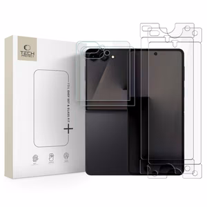 Tech-Protect kaitsekomplekt Samsung Galaxy Z Flip 7 / 8 jaoks: Glass Fit+ karastatud klaas, 2 tk, ja Hydro Flex+ hüdrogeelkile, 2 tk