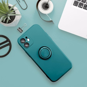 Silikoonist Ring ümbris mudelile iPhone 17 Pro Max / 18 Pro Max – roheline