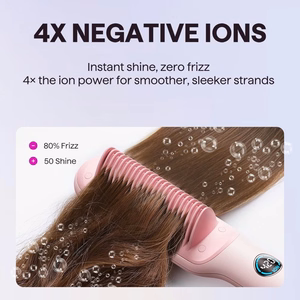 Hair styling comb Wavytalk Sleek Sweep pink