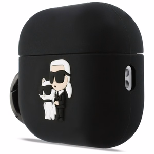 Karl Lagerfeld Silicone Karl & Chaupette Head 3D Ümbris jaoks AirPods Pro 3 - must