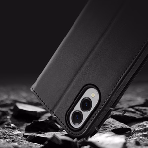 Чехол Dux Ducis Hivo для Samsung Galaxy S25 Edge с откидной крышкой и RFID-защитой - чёрный