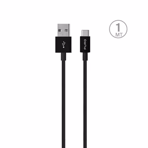 Puro valge USB-A USB-C Kaabel 1m - must