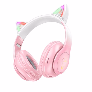 HOCO juhtmevaba bluetooth kõrvaklapid W42 Cat Ear cherry blossom