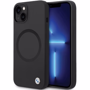 BMW BMHMP14SSILBK2 ümbris jaoks iPhone 14 - must Signature Liquid Silicone MagSafe