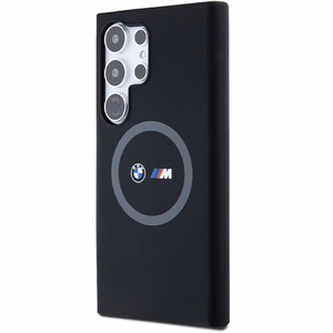 BMW M Silicone Printed Ring MagSafe ümbris jaoks Samsung Galaxy S24 Ultra - must