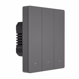 Умный WiFi настенный выключатель SONOFF M5-3C-80 (3-канальный, для рамки, графит)