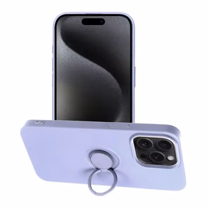 SILICONE RING ümbris jaoks IPHONE 15 Pro Max lilla