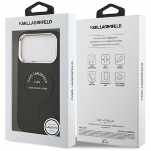 Karl Lagerfeld Karl RSG Logo MagSafe Ümbris jaoks iPhone 17 Pro Max - Must
