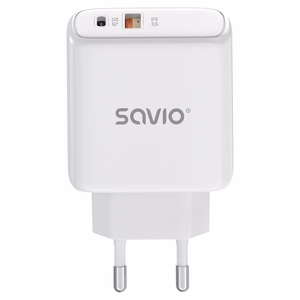 Savio LA-12 mobiilseadme laadija universaalne valge AC kiire laadimine