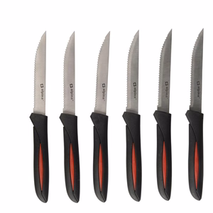 Alpina INOX roostevabast terasest steikinoad, 23 cm, 6 tk, mustad