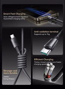 Joyroom S-A50 Unlimited Series 60W USB-C - USB-C Cable with Magnetic Organizer 1.2m - Gray