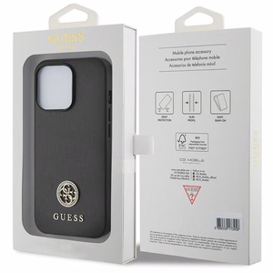 Guess Strass Metal Logo iPhone 13 Pro 6.1" Ümbris - must