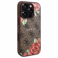 Guess GUHMP16LP4ROPEMCW iPhone 16 Pro 6.3" brown/brown hardcase 4G Flowers Print MagSafe