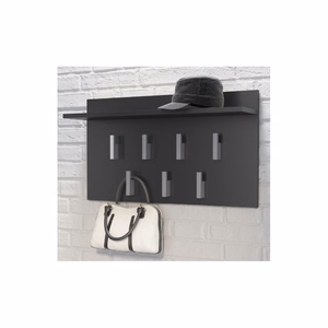 Top E Shop Hanger 2F – seinale kinnitatav riidenagi, mattmust