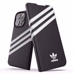 Чехол Adidas OR Booklet PU для iPhone 13 Pro / iPhone 13 - чёрный и белый