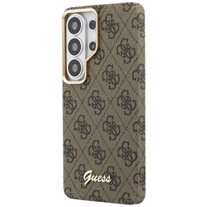 Guess ümbris 4G Script MagSafe Samsung Galaxy S26 Ultra jaoks pruun