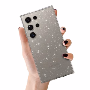 Crystal Glitter Ümbris jaoks Samsung Galaxy S24 Ultra Hõbedane