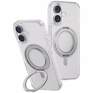 Uniq Swivix 360 Rotating Kickstand Ümbris jaoks iPhone 16 - Läbipaistev