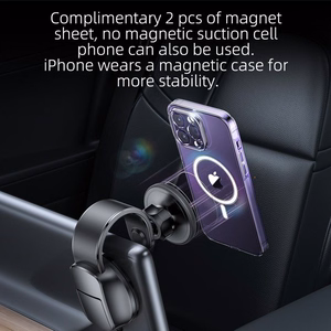 Magnetic car phone hoidja compatible with Magsafe Forcell F-Grip MagFlex windshield / dashboard must