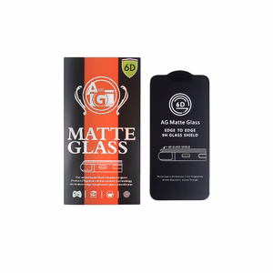 Karastatud klaas 6D matte jaoks iPhone 12 / 12 Pro 6.1'' must raamiga