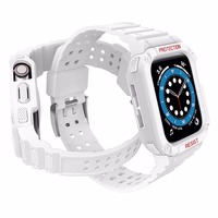 Protect Strap Band for Apple Watch 42/44/45mm soomustatud rihm - valge