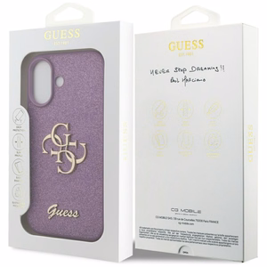 Guess Fixed Glitter Big 4G ümbris jaoks iPhone 17 - lilla