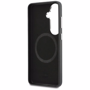 Чехол BMW Sign Metal Logo MagSafe для Samsung Galaxy S26+, чёрный