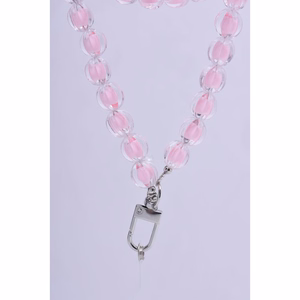 COLORFUL Phone lanyard, Phone pendant / cord length 120cm (60cm in the loop) / on neck - lite pink