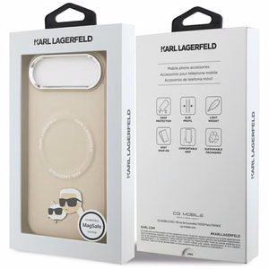 Karl Lagerfeld Karl & Choupette Pins MagSafe Ümbris jaoks iPhone Air - Beige