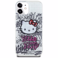Hello Kitty IML Kitty On Bricks Graffiti ümbris jaoks iPhone 15 - valge