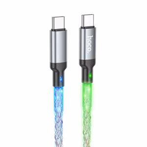Kaabel USB C to USB C Hoco 3A 60W LED 1 m U112 hall