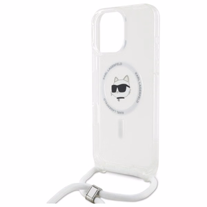 Karl Lagerfeld IML Choupette Head & Cord Magsafe Ümbris jaoks iPhone 16 Pro Max - Clear