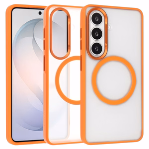 Liavec Soft Case Metal Frame для Samsung Galaxy S26 Plus оранжевый