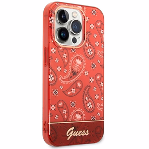 Guess GUHCP14XHGBNHR iPhone 14 Pro Max 6.7" punane/punane hardcase Bandana Paisley