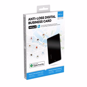 MiLi MiCard HD-P16-C Bluetooth-jälgimisseade Apple Find My võrgu jaoks, must