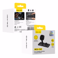 Blavec Induktsioonilaadija BQI-02 Qi 15W magnetiline Magsafe 3 in 1 Apple/Samsung Watch (BQI02-QIMB) must