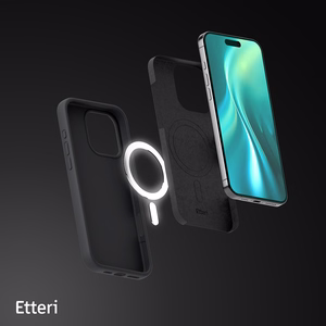 Etteri Силиконовый Mag чехол для iPhone 16 Pro 6,3" чёрный