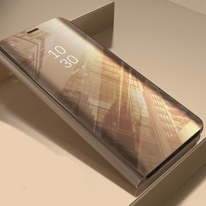 Smart Clear View ümbris jaoks Samsung Galaxy S23 FE kuldne