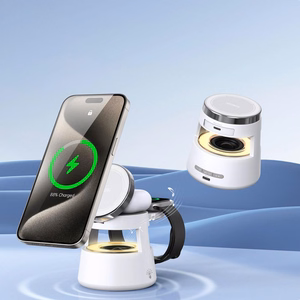 DUZZONA W23 5-in-1 Magnetic Juhtmevaba Charging Station with Bluetooth Speaker