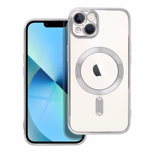 ELECTRO MAG COVER case compatible with MagSafe jaoks IPHONE 13 hõbedane