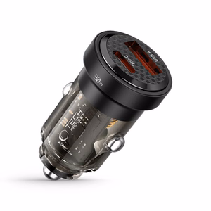 Tech-Protect CC30W Car Laadija USB-C PD 30W / USB-A QC 3.0 - must