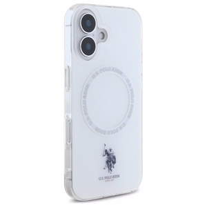 US Polo IML Ring MagSafe iPhone 16 Ümbris - valge
