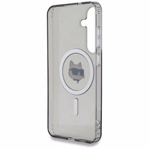 Karl Lagerfeld Button Choupette Head Printed Logo MagSafe Samsung Galaxy S25 ümbris must