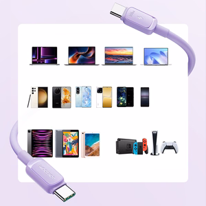 Joyroom Multi-Color Series A14 USB-C / USB-C 100W Kaabel 1.2m - Purple