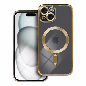 ELECTRO MAG COVER case compatible with MagSafe jaoks IPHONE 15 kuldne