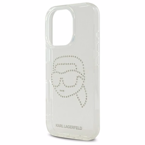 Karl Lagerfeld KLHCP16XHKHDCELT iPhone 16 Pro Max 6.9" läbipaistev hardcase IML Rhinestones Karl Head